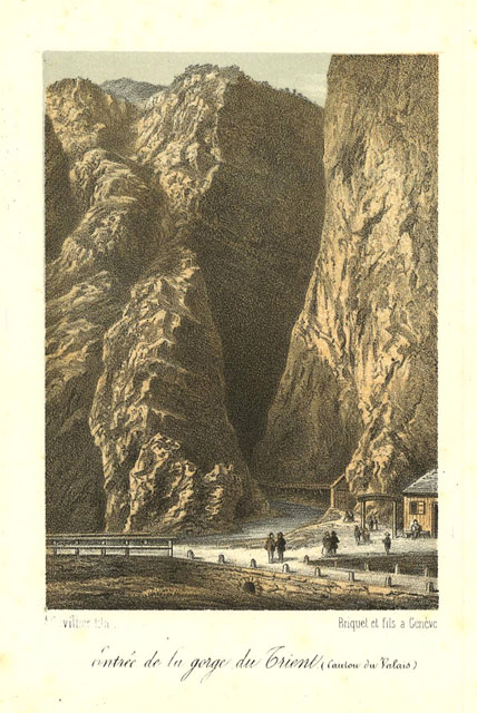 Entrée de la gorge du trient (Canton du Valais)