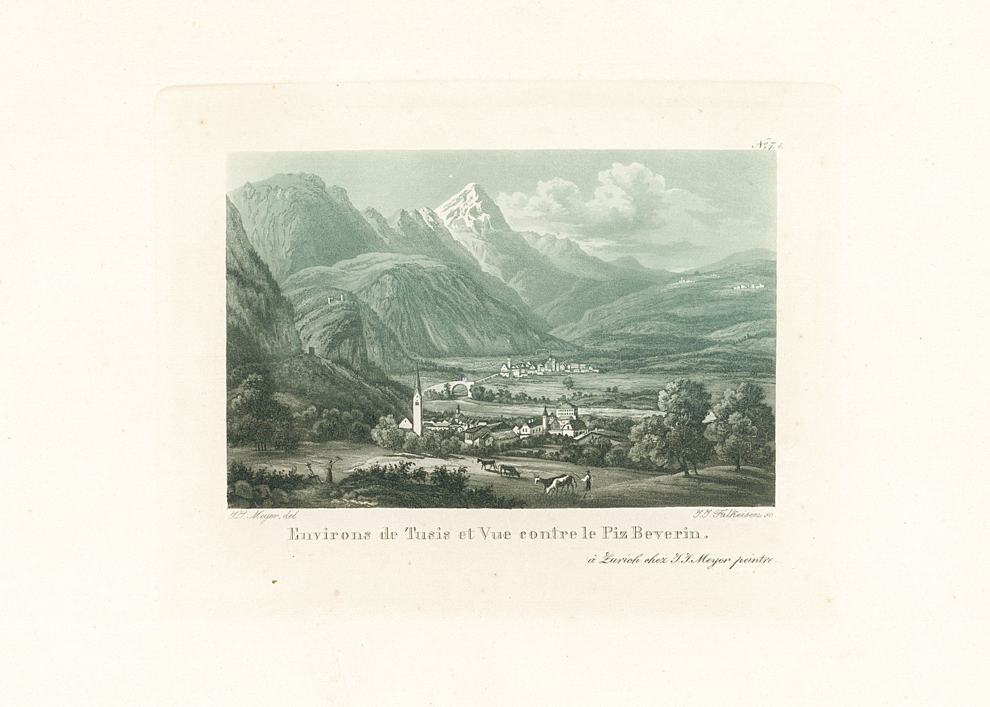 Environes de Tuesis et Vue contre le Pis Beverin