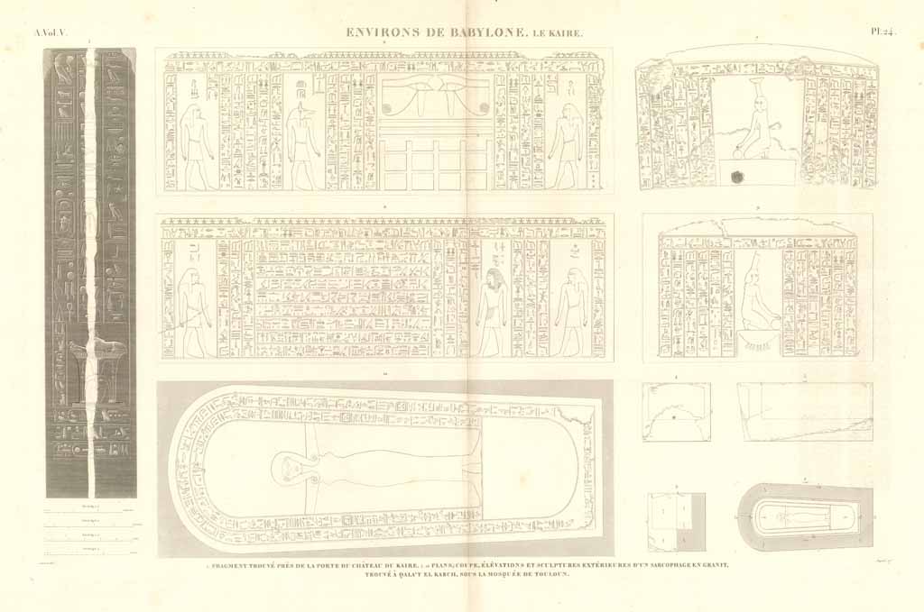 Environs de Babylone. Le Kaire - Fragment trouvè près de …