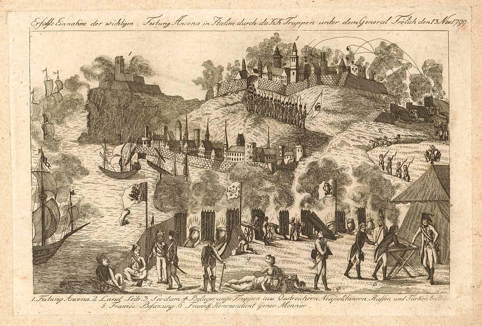 Erfahte Einnhime der wichtigen Festung Ancona in Italien durhdie K. …