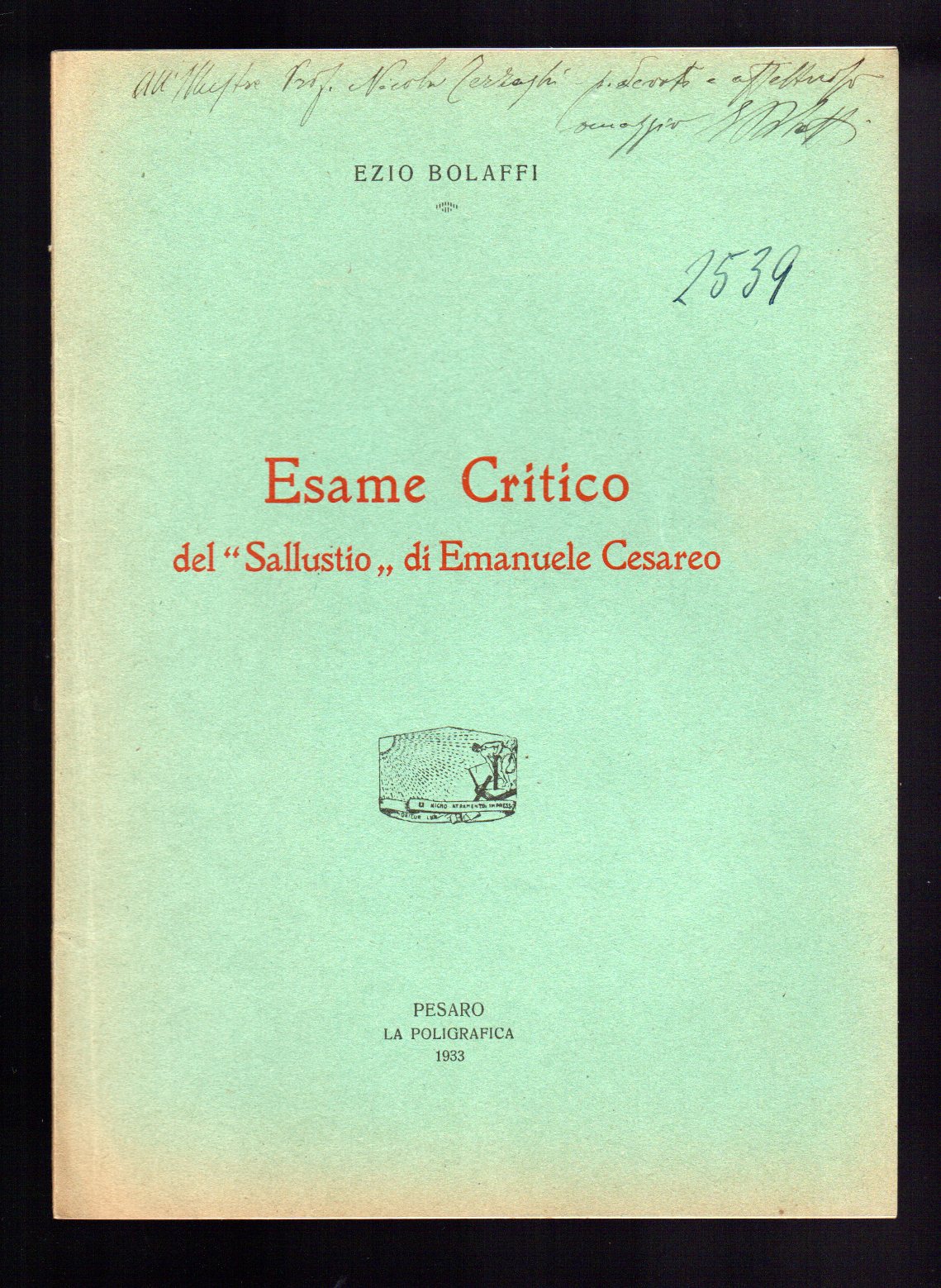 Esame critico del "Sallustio" di Emanuele Cesareo