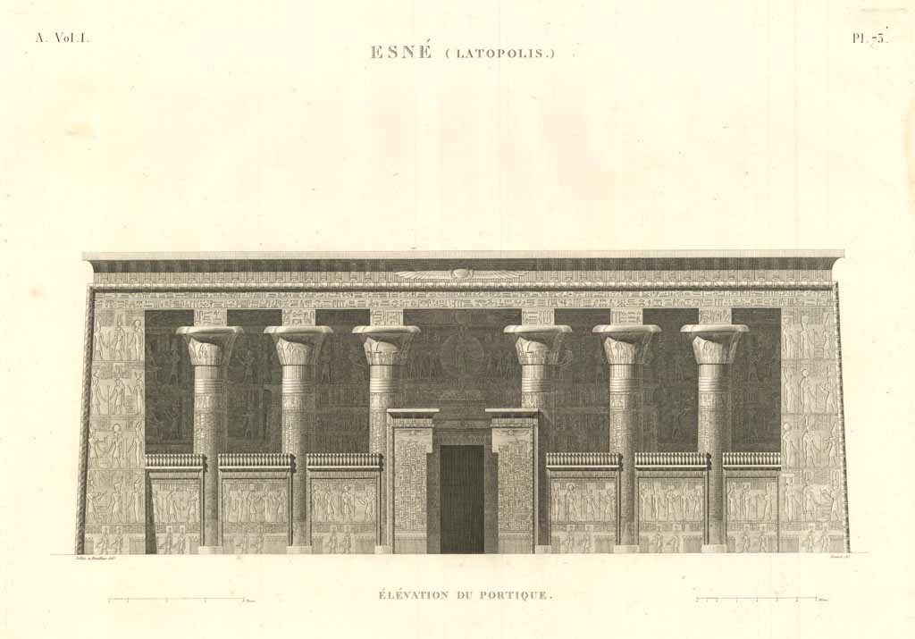 Esnè (Latopolis) - Elèvation du portique
