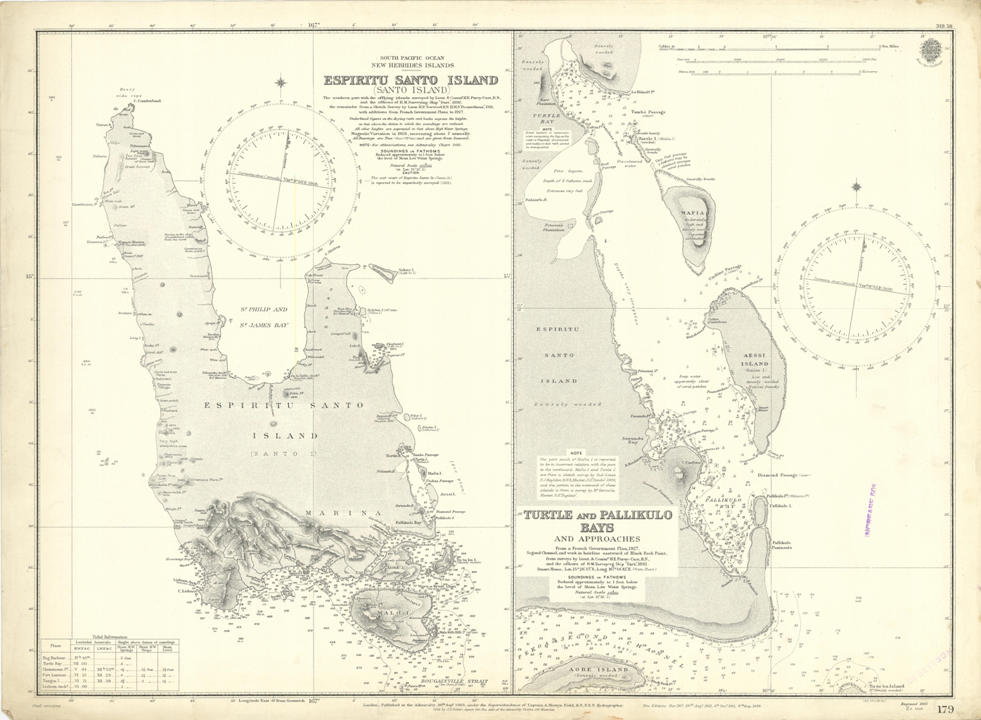 Espiritu Santo Island - Turtle and Pallikulo Bays and Approaches