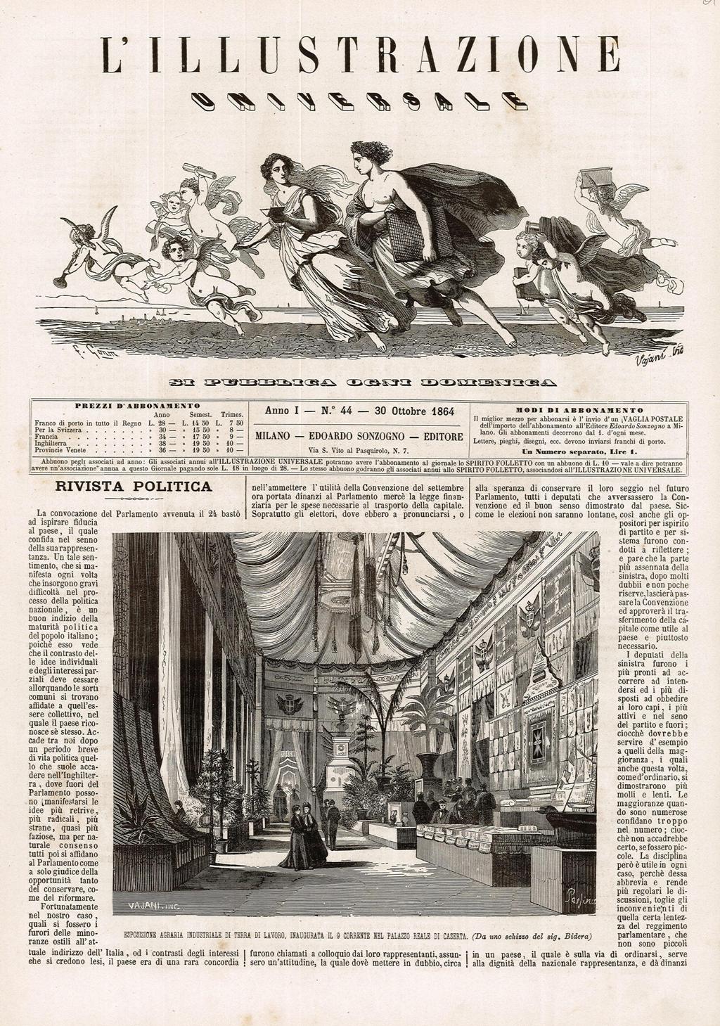 Esposizione Agraria Indistriale di Terra di Lavoro, innaugurata il 9 …