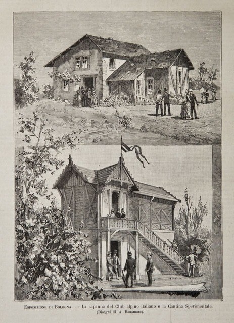 Esposizione di Bologna.- La capanna del Club alpino italiano e …