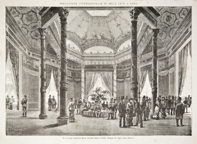 Esposizione Internazionale di Belle Arti a Roma / L'ottagono centrale …