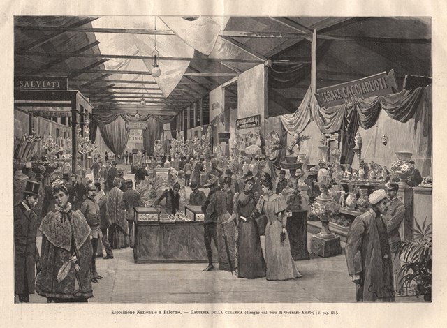 Esposizione Nazionale a Palermo - Galleria della ceramica