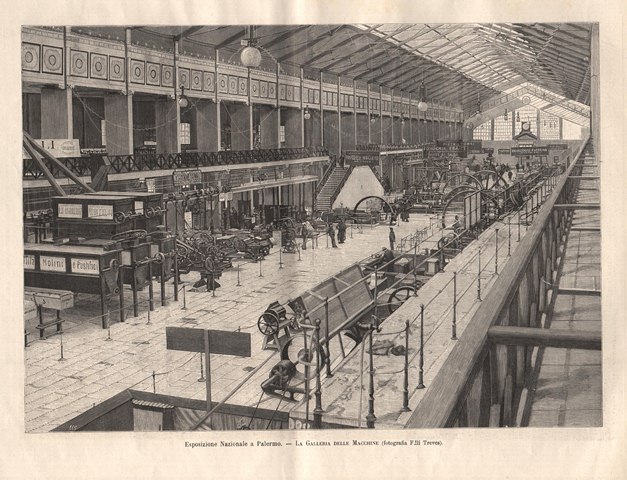 Esposizione Nazionale a Palermo - La Galleria delle Macchine