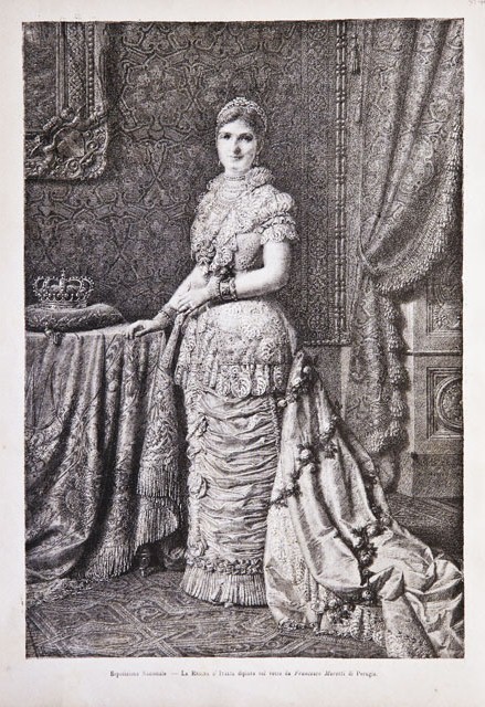 Esposizione Nazionale / La Regina d’Italia dipinta sul vetro da …