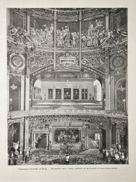 Esposizione Universale di Parigi.- Decorazione della cupola centrale