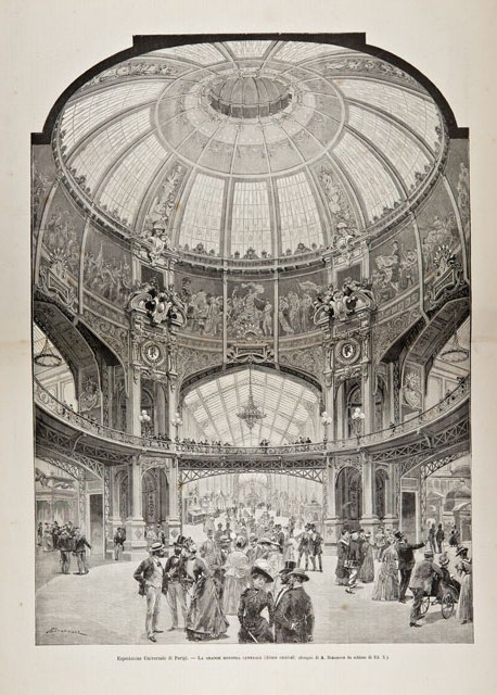 Esposizione Universale di Parigi.- La grande rotonda centrale