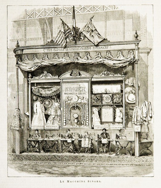 Esposizione Universale di Parigi del 1878.- Le macchine Singer