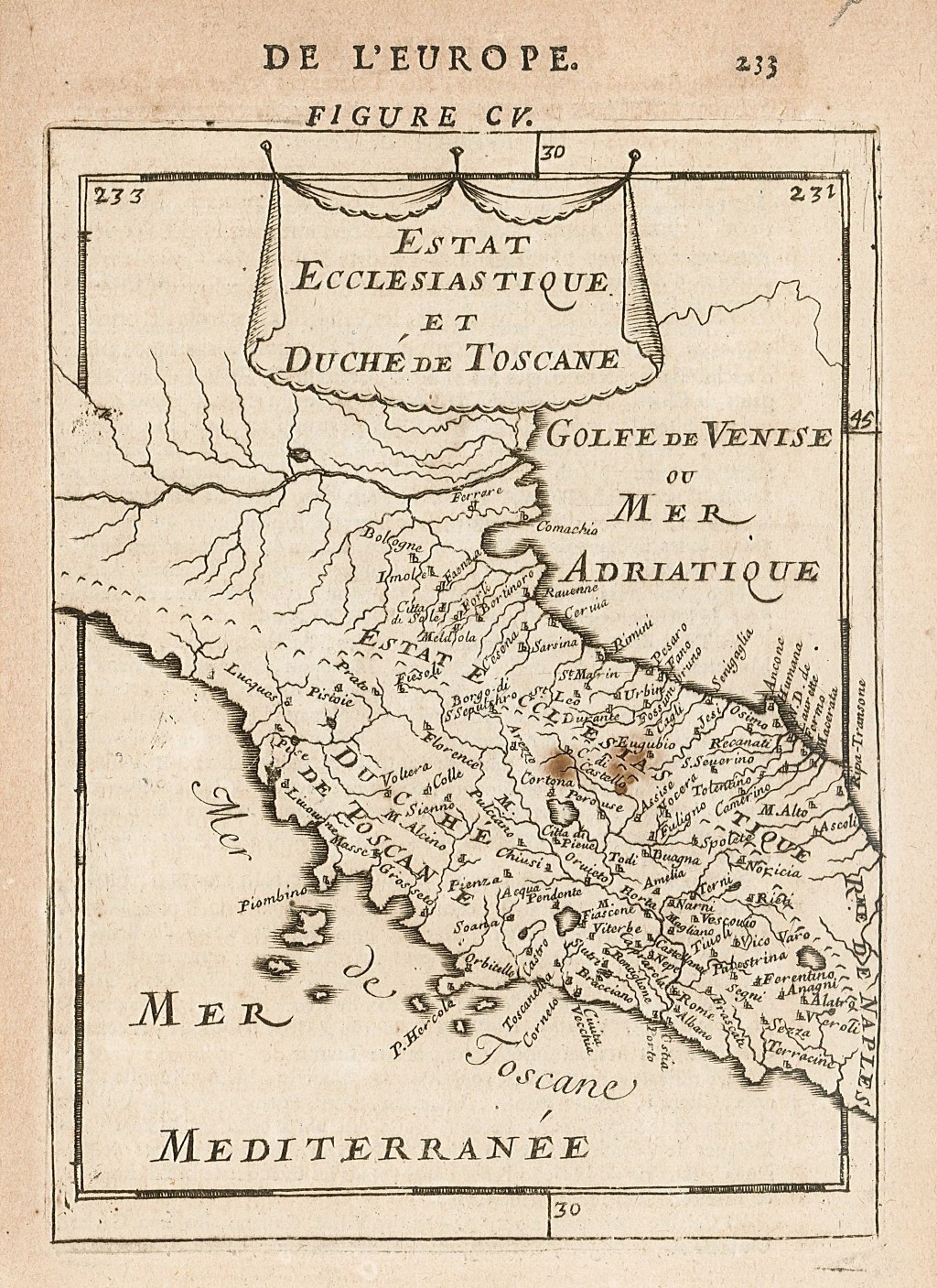 Estat / Ecclesiastique / et Duché de Toscane