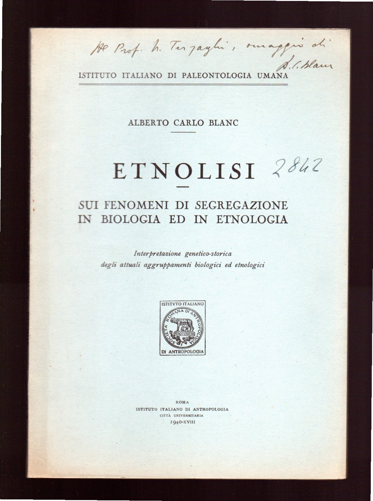 Etnolisi sui fenomeni di segregazioni in Biologia ed Etnologia