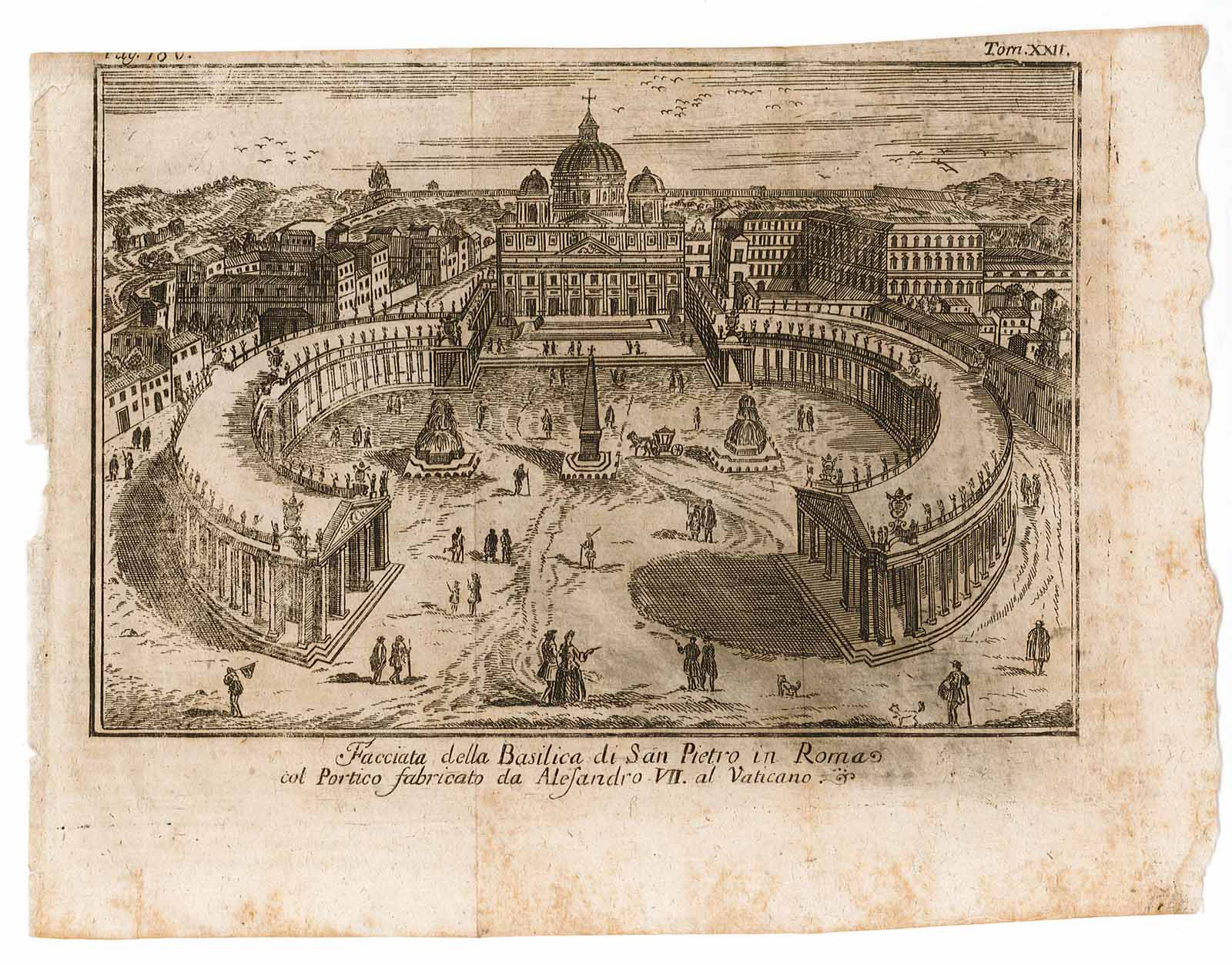 Facciata della Basilica di San Pietro in Roma / col …