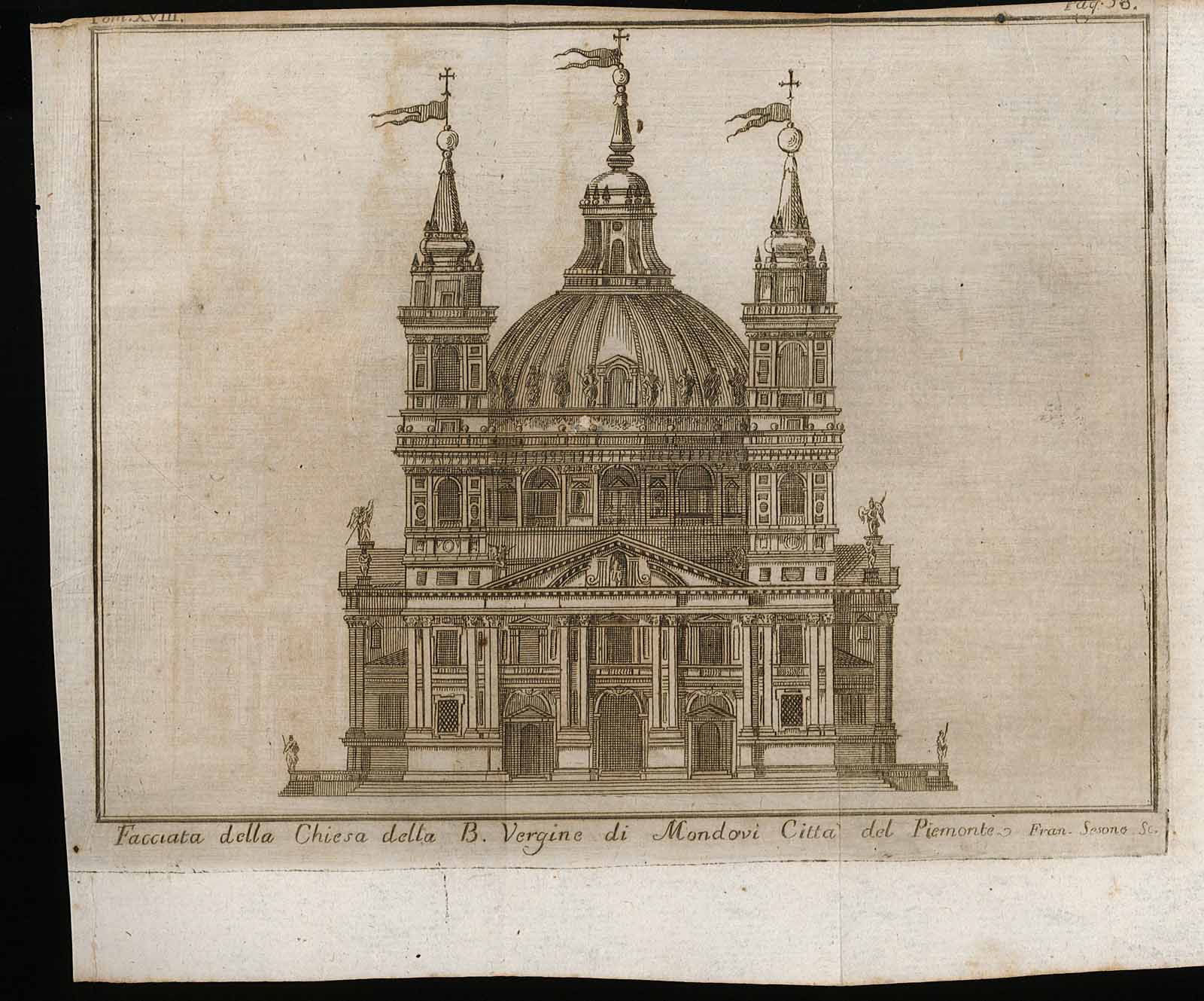 Facciata della Chiesa della B. Vergine di Mondovì, città del …