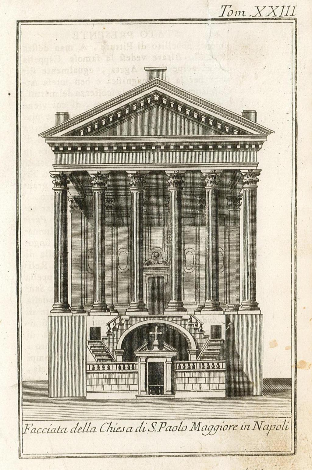 Facciata della Chiesa di S. Paolo Maggiore in Napoli.