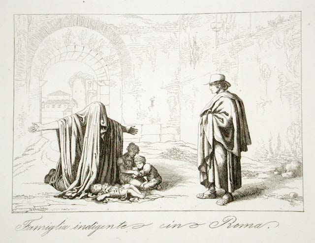 Famiglia indigente in Roma