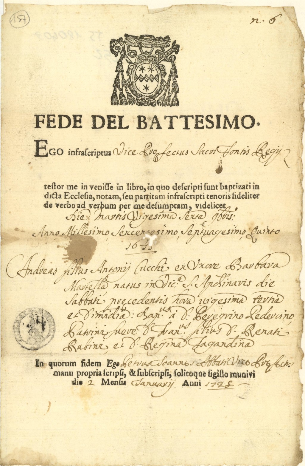 Fede del Battesimo