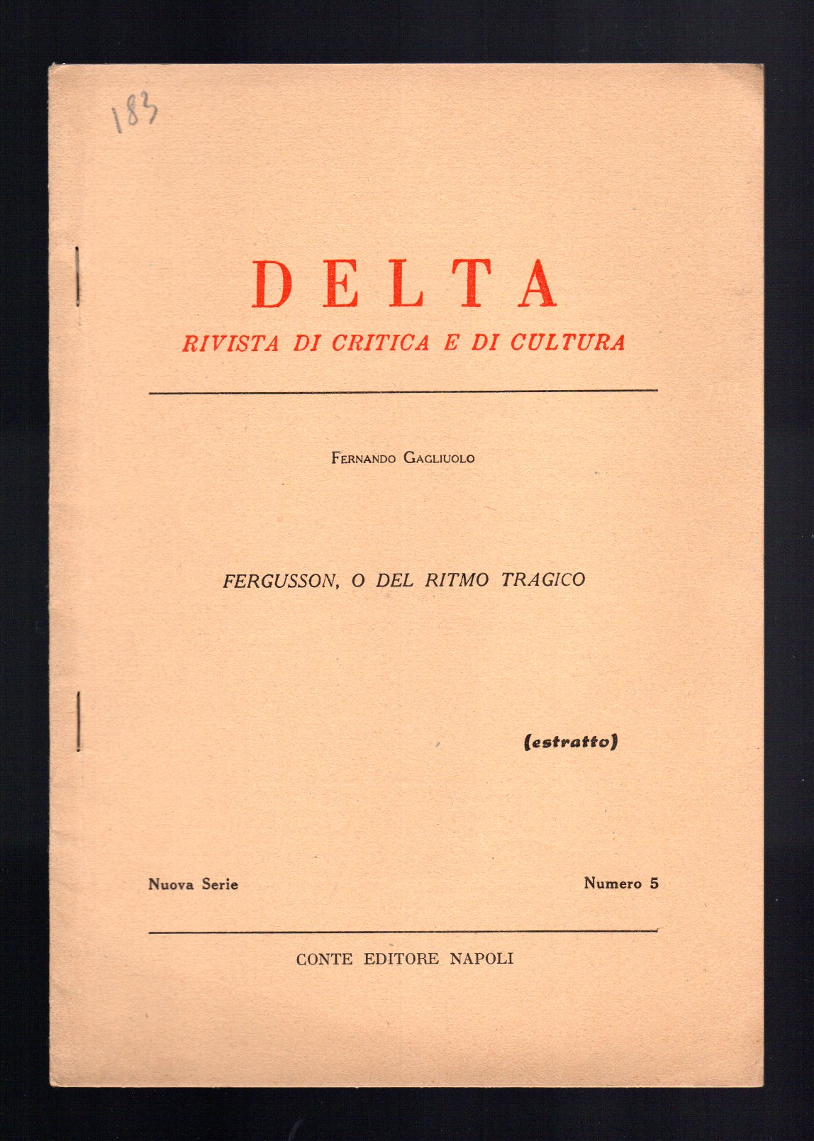 Fergusson, o del ritmo tragico