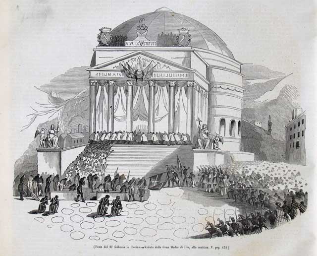 Festa del 27 febbraio in Torino - Veduta della Gran …