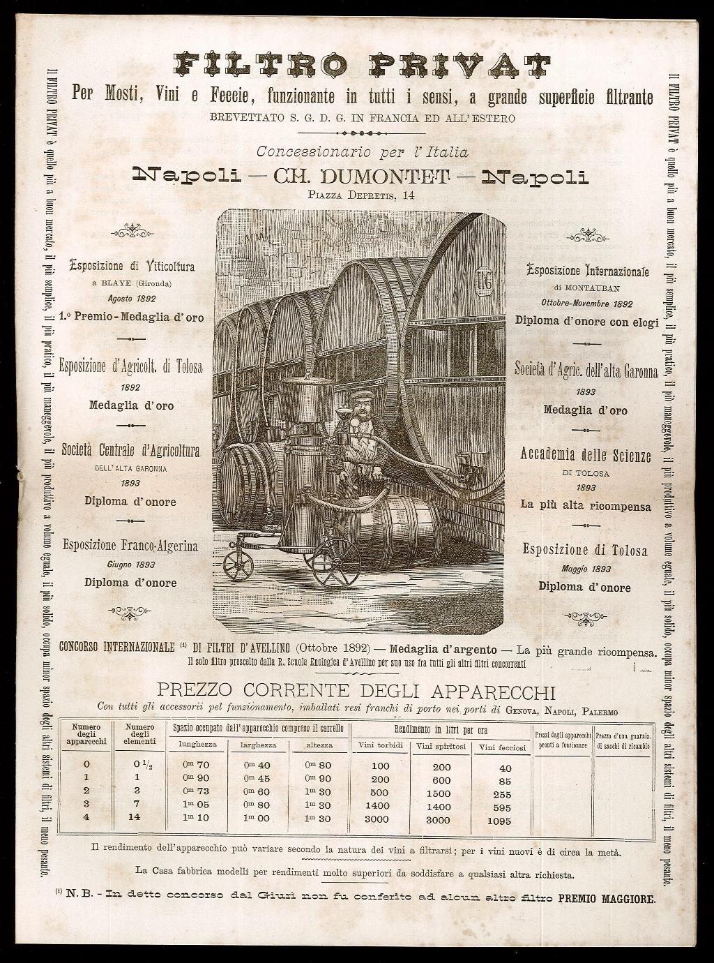 Filtro Privat Per mosti, Vini e Feccie, funzionante in tutti …