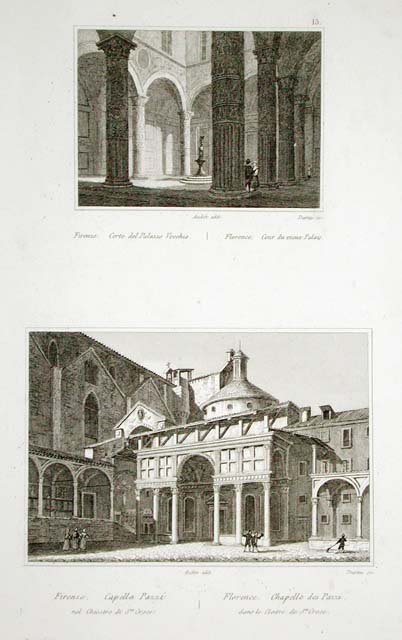 Firenze. Corte del Palazzo Vecchio / Cappella Pazzi