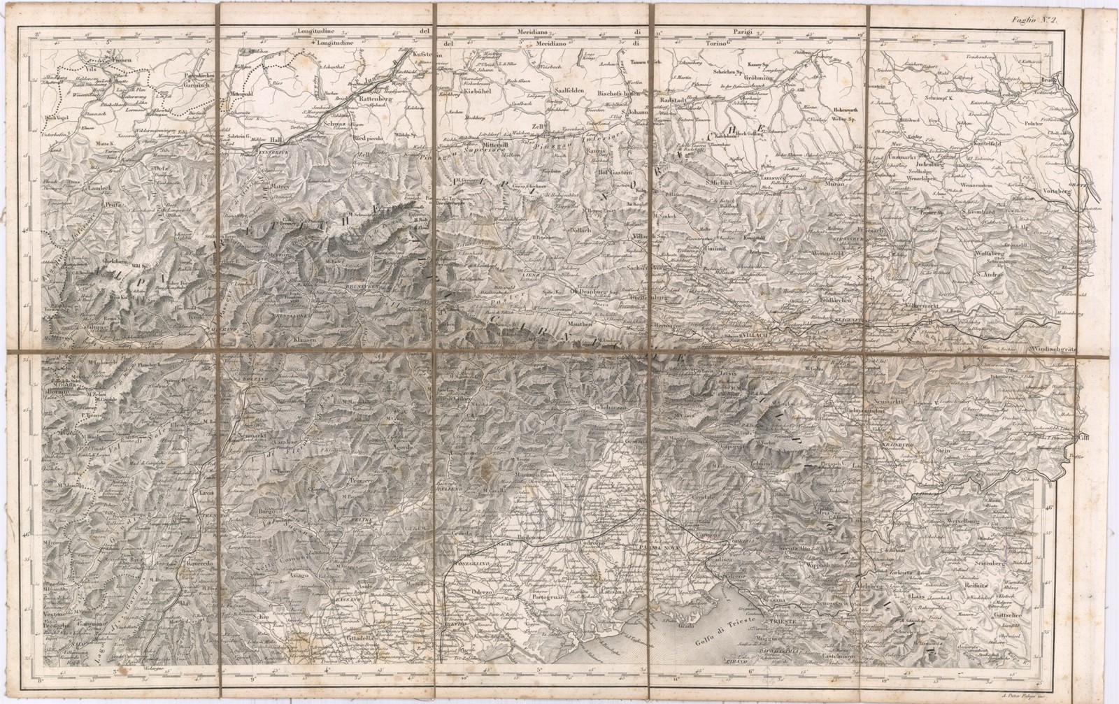 Foflio Nr 2 della "Carta corografica dell'Italia superiore e centrale …