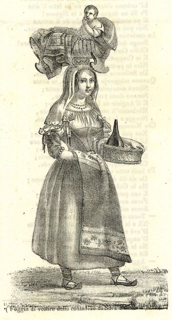 Foggia di vestire delle contadine di Sora