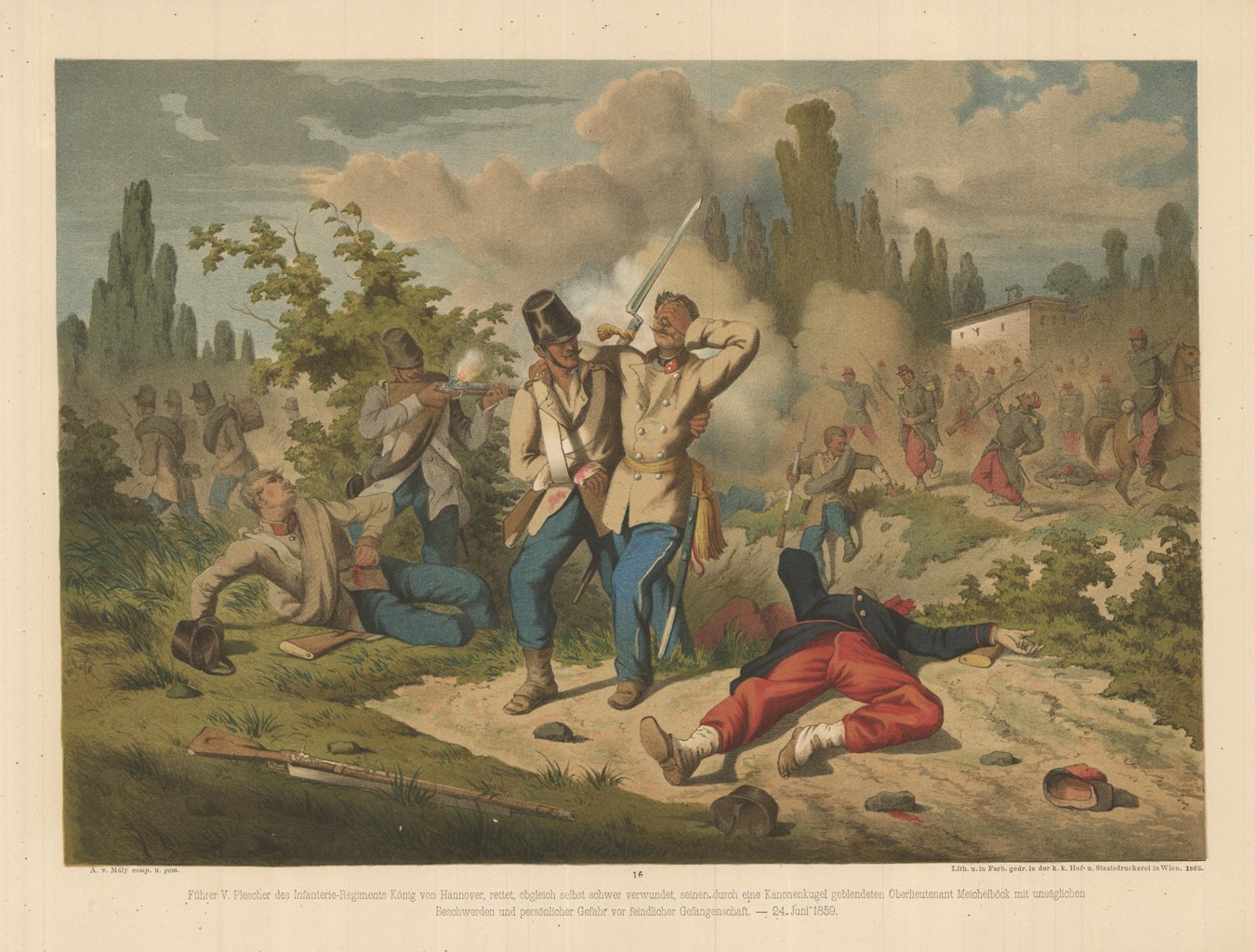 Fuher V. Plescher des Infanterie-Regimentes Konig von Hannover.