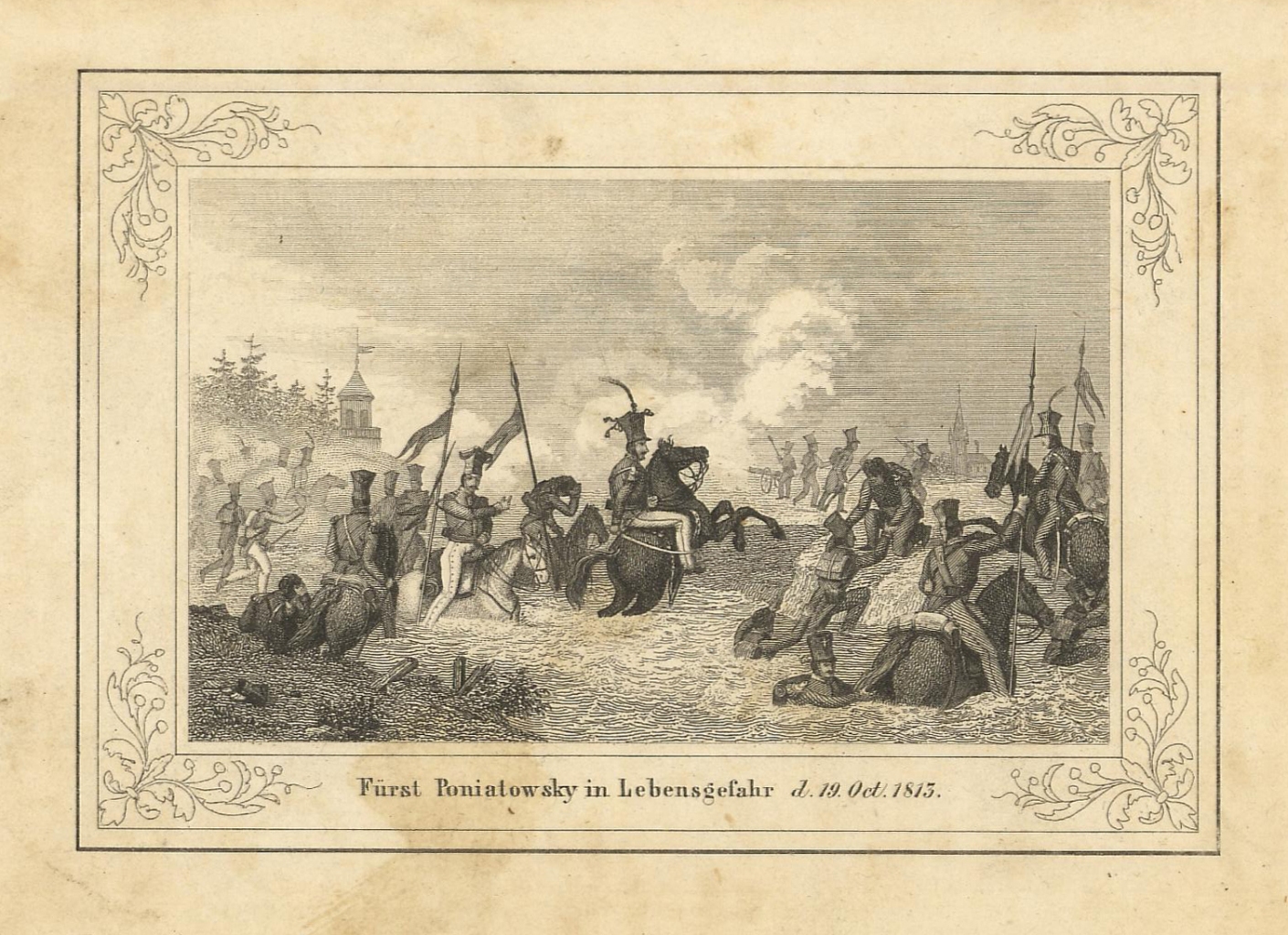 Furst Poniatowsky in Lebensgefahr d. 19 Oct. 1813