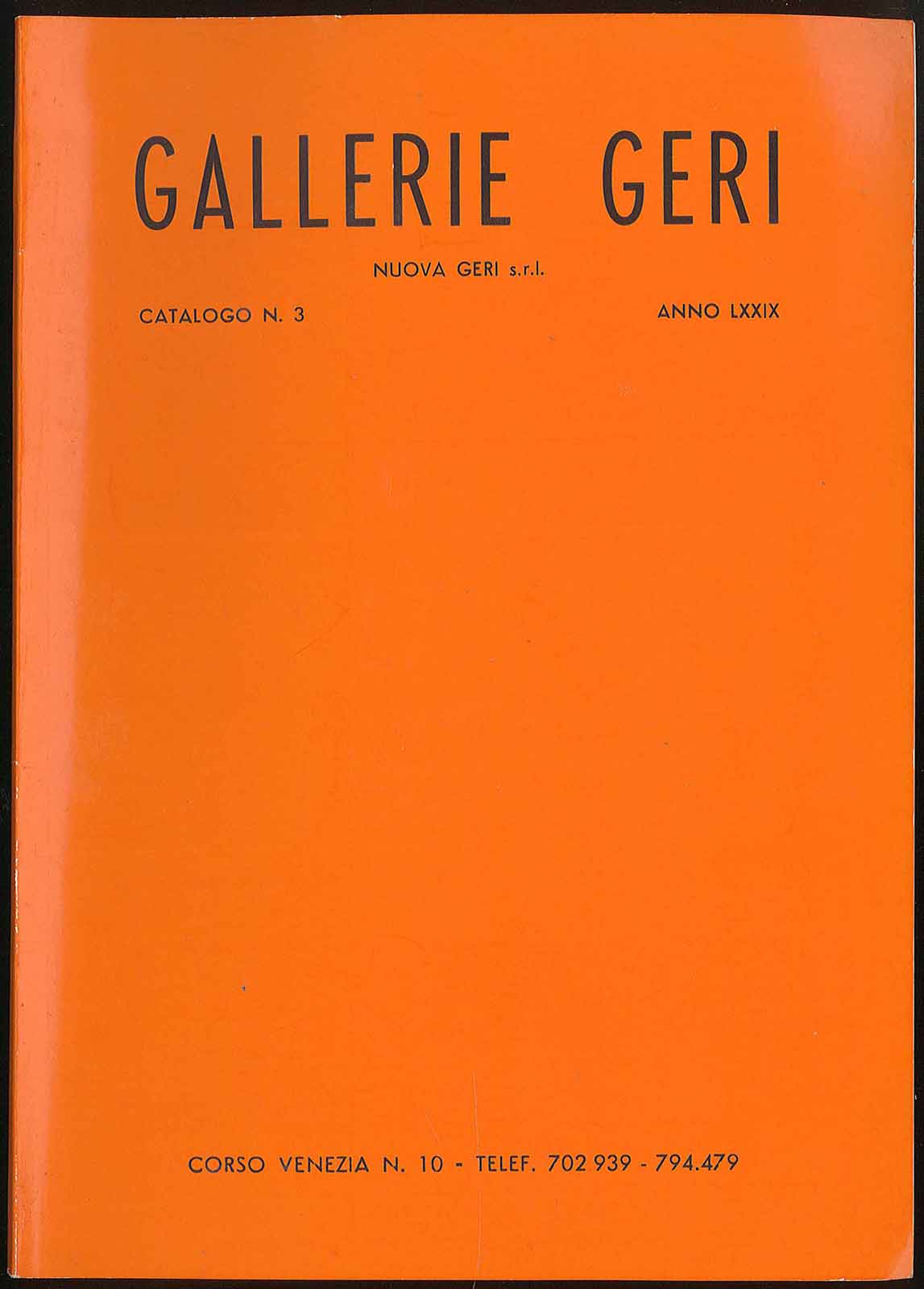 Gallerie Geli Catalogo n. 3