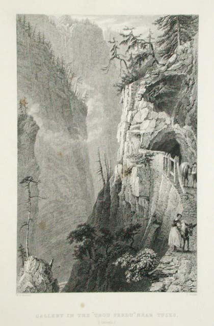 Gallery in the "Trou perdu" near Tuses. / (Grisons)