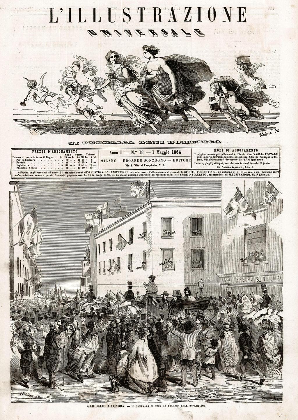 Garibaldi a Londra. - Il Generale si reca al palazzo …