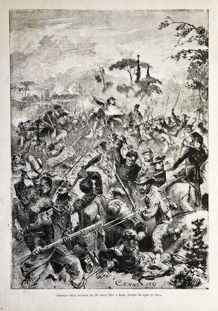 Garibaldi nella giornata del 30 aprile 1849 a Roma