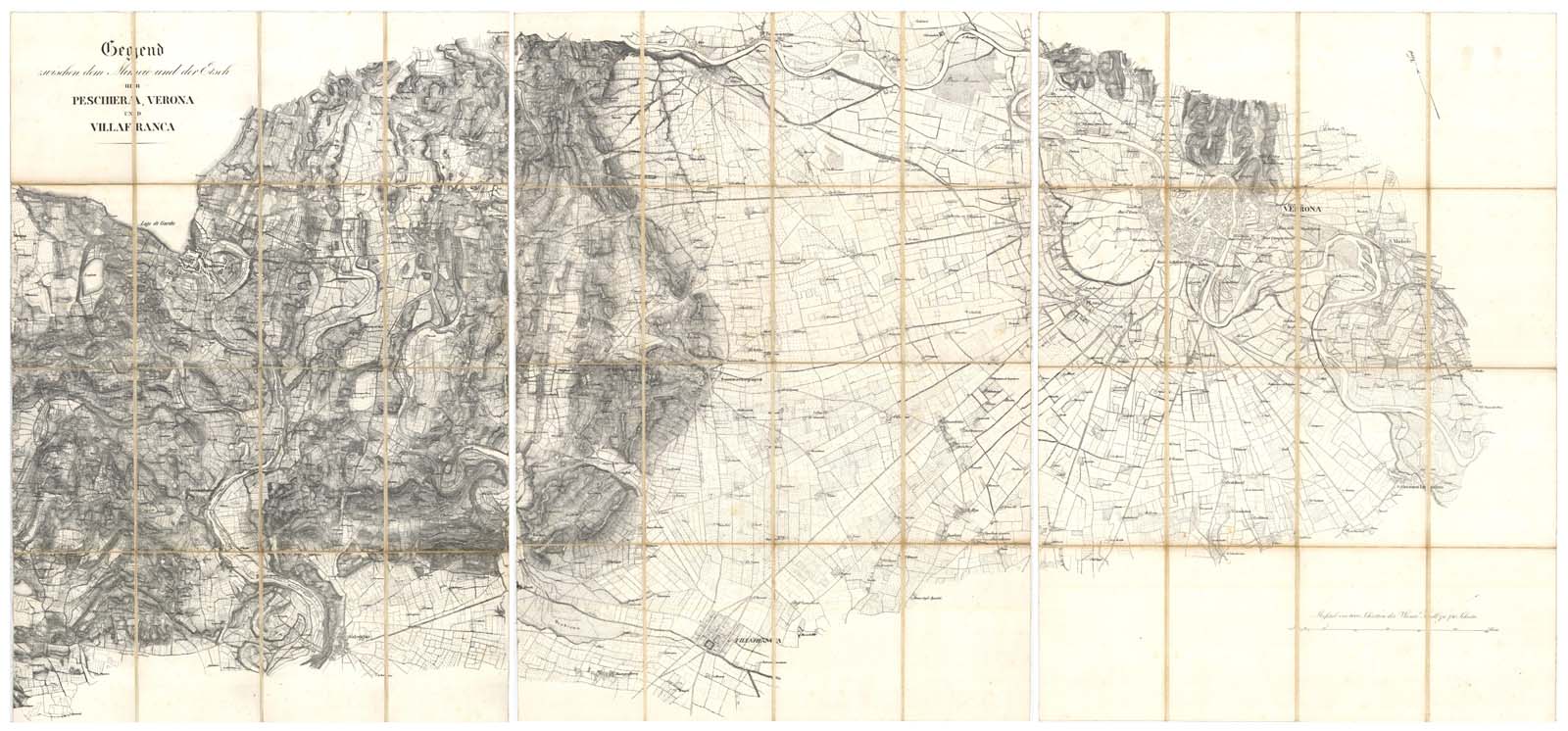 Gegend zurschen dem Mincio und der Etsch um Peschiera, Verona …