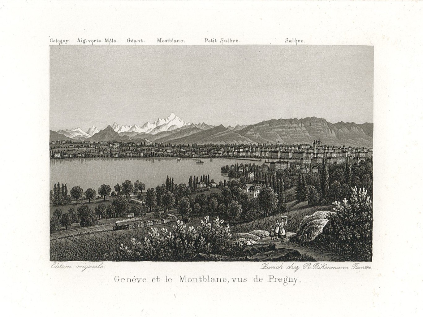 Genève et le Montblanc vus de Pregny