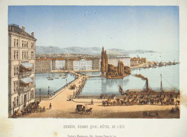 Geneve, Grand Quai hotel de l'Ecu