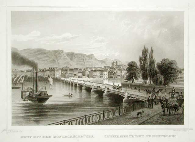 Genf Mit der Montblancbrucke