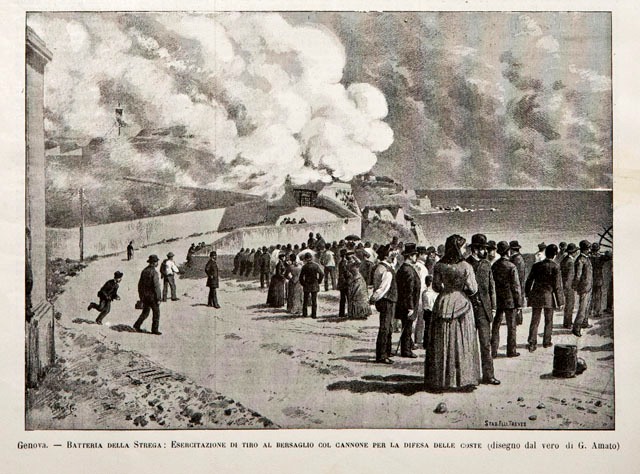 Genova / Batteria della Strega: Esercitazione di tiro al bersaglio …