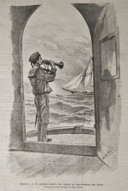 Genova / Il guarda-porto che chiede la provenienza dei legni