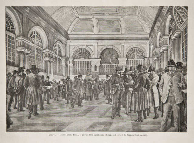 Genova / Interno della Borsa, il giorno della liquidazione