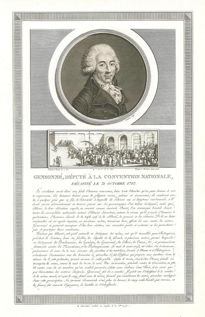 Gensonné, Deputé a la Convention Nationale, decapité le 31 Octobre …