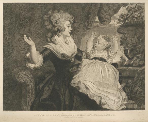 Georgiana, duchesse de Devonshire et sa fille, lady Georgiana Cavendish