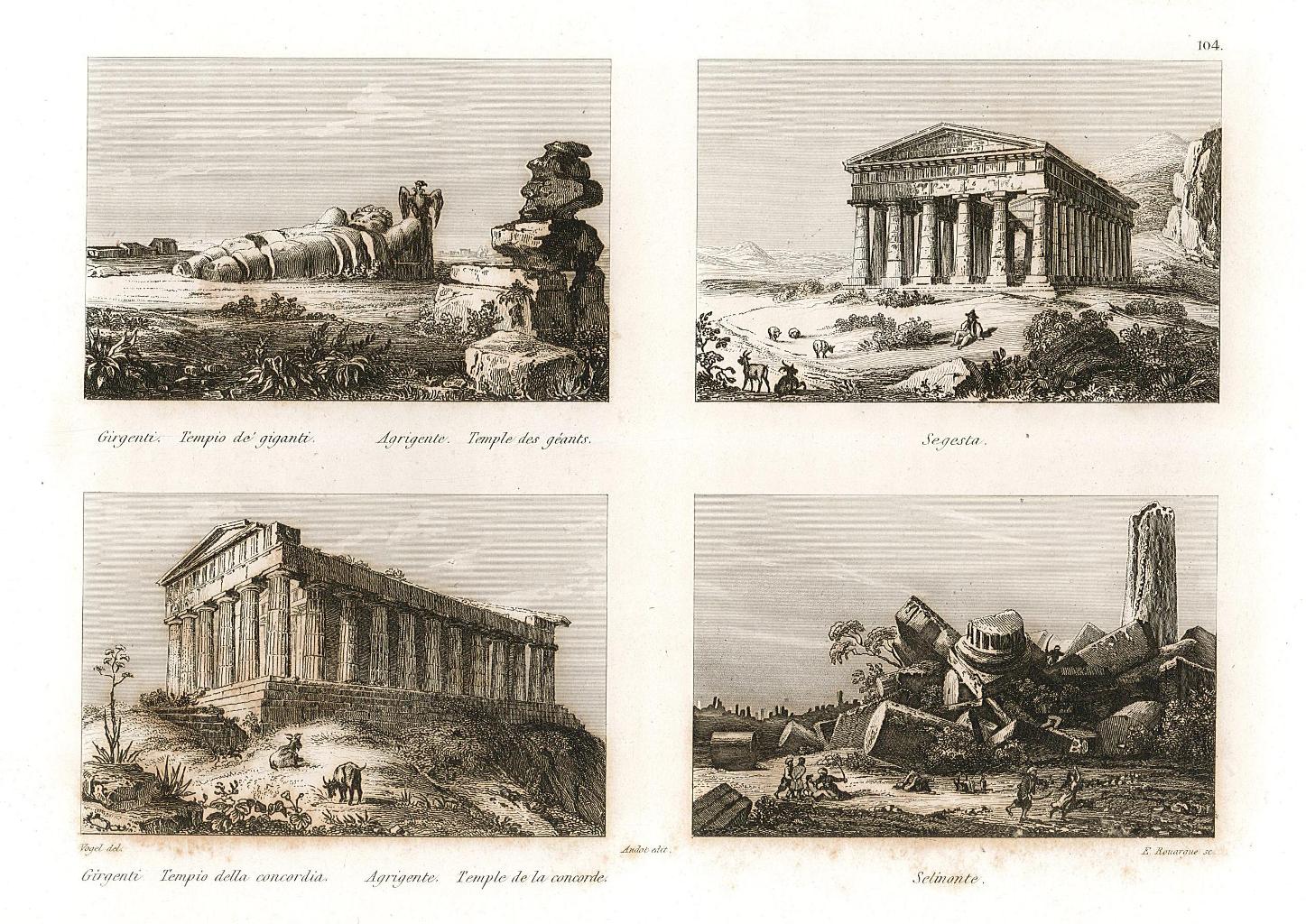 Girgenti. Tempio de'giganti - Segesta - Tempio della Concordia - …