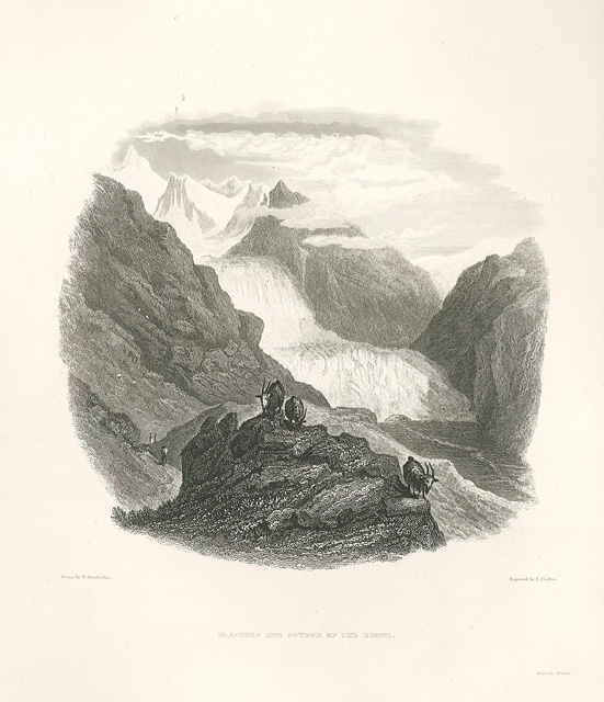 Glaciers and source of the Rhone