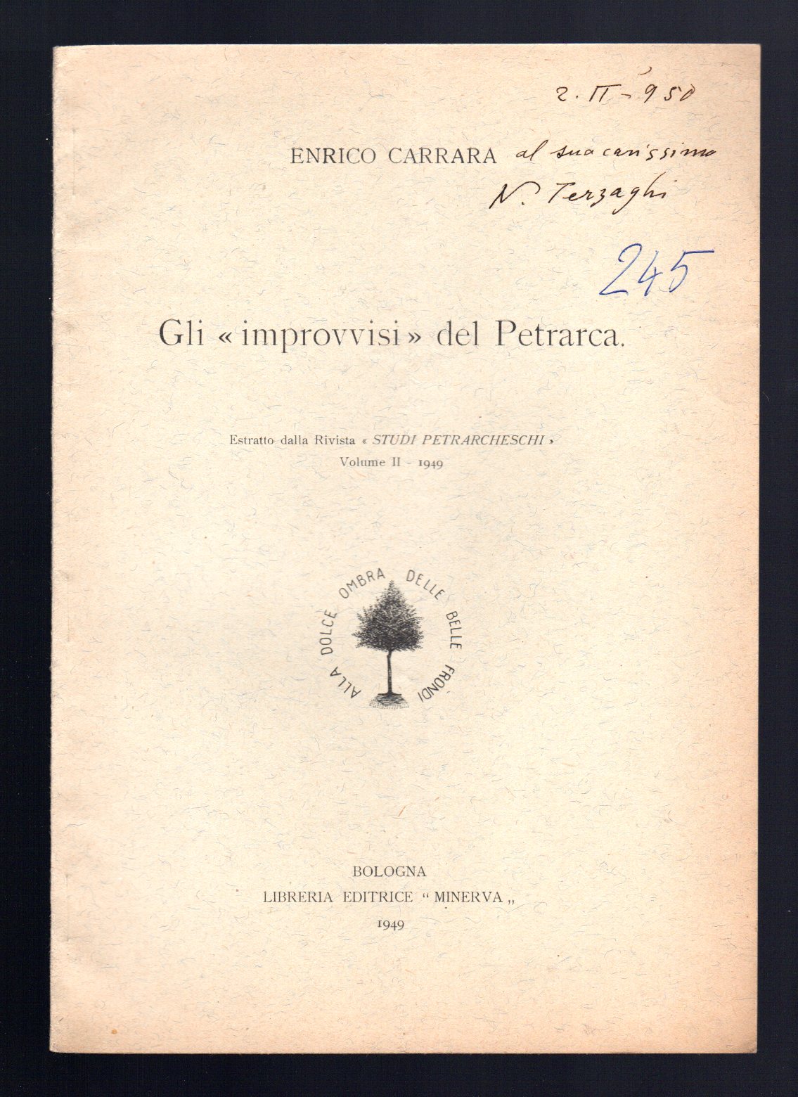 Gli "Improvvisi" del Petrarca