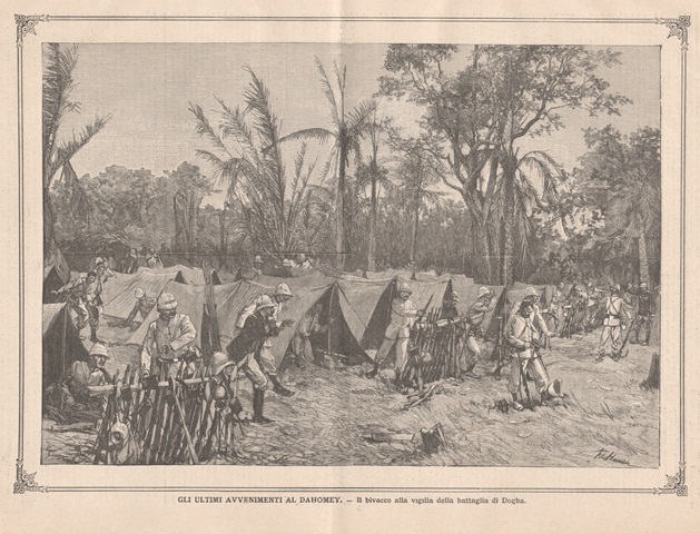 Gli ultimi avvenimenti al Dahomey - Il bivacco alla vigilia …