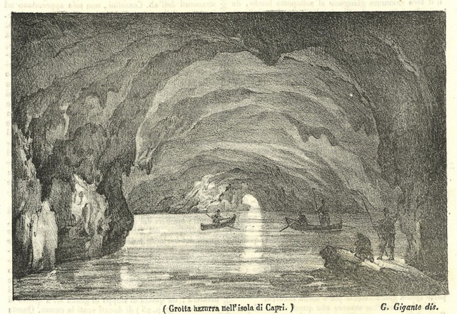 Grotta azzurra nell'isola di Capri