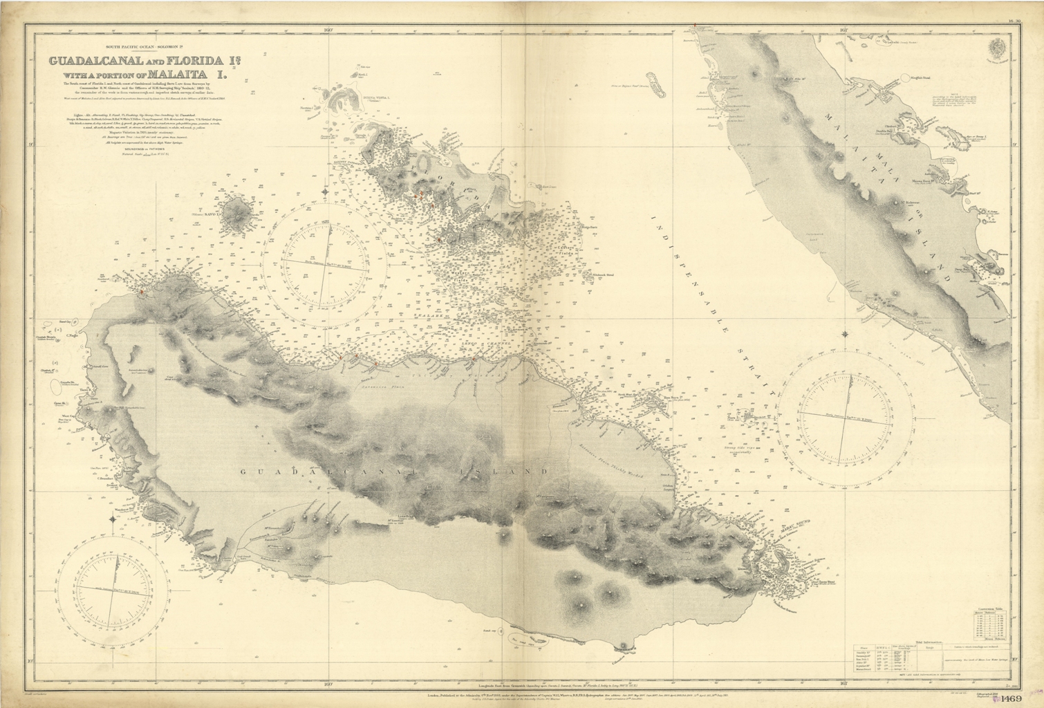 Guadalcanal and Florida I.s with a portion of Malaita I.